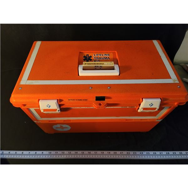 Vintage Flambeu emergency kit storage box (empty) - could be used as tackle box