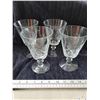 Image 1 : 4 Star of David crystal goblets