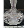 Image 2 : Heavy Scandinavian etched crystal wine carafe - no chips