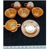 Image 1 : Fire King Lot 5 cups, 1 saucer 1 sugar bowl