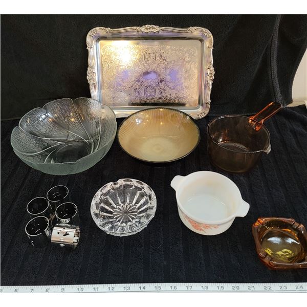 Visionware pot, ashtrays, bowls, napkin rings