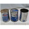 Image 2 : 3x Esso 1 litre Extra Multigrade 5W 30 Motor oil Tins - 1 Full, 2 empty