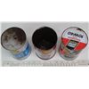 Image 2 : 3x Shell 1 litre Tins (Rotella T motor Oil Tin- Full, Rotella S Multigrade motor oil-empty, Shell su