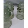 Image 4 : 6 Light aqua green Glass Insulators (Dominion - 9)