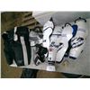 Image 1 : Hockey Equipment ( pants, skates (9.5EE), shin pads X2 ( 36 and 38 cm), mouth guard