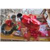 christmas décor, paraffin wax, candle containers, christmas cards and git bags