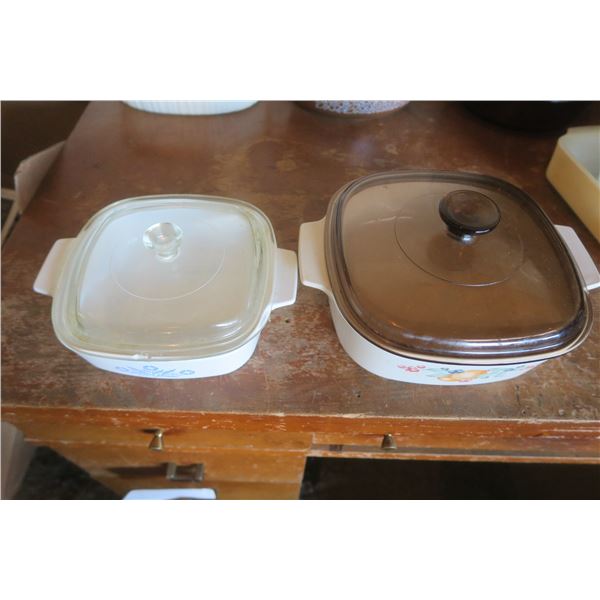 2 dishes with lids