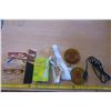 Image 1 : Assorted lot of glasses, ash trays, extension cord, bunionprofoot and suspenders