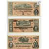 Image 1 : Lot of 3 Confederate States of America Facsimiles. 1862 $5, 1864 $10 & 186? $100. None of these note