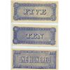 Image 2 : Lot of 3 Confederate States of America Facsimiles. 1862 $5, 1864 $10 & 186? $100. None of these note