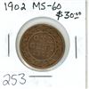 Image 1 : 1902 Canadian Large Cent. The first large cent issued for King Edward VII. MS-60.