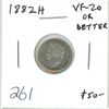 Image 1 : 1882H Silver 5 Cents. VF-20 or better.