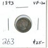 Image 1 : 1893 Silver 5 Cents. VF-20.