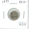 Image 1 : 1899 Silver 5 Cents. VF-30. Nice.