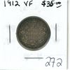 Image 1 : 1912 Silver 25 Cents. George V. VF-20.