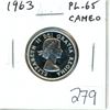 Image 1 : 1963 Silver 25 Cents. Proof Like-65 with Cameo. Nice.