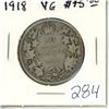 Image 1 : 1918 Silver 50 Cents. Last year of World War I. VG-8.