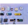 Image 3 : Lot of advertising lighters and lighter parts, two advertising tape measures and old lock(one lighte