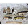 Image 2 : 3 large vintage handmade fishing lures plus other misc. vintage lures