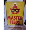 Image 1 : Original 1964 Master Feeds MLM sign(approx. 17by 23.5 inches)
