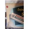 Image 2 : 1949 Wrigley's Spearmint chewing gum cardboard sign(Has some discoloration and bending on sides and 