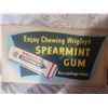 Image 3 : 1949 Wrigley's Spearmint chewing gum cardboard sign(Has some discoloration and bending on sides and 