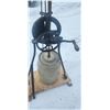 Image 8 : 5 gallon Medalta butter churn hooked to antique mechanical drive(very different item)