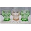 Image 4 : 3 Depression Glass Plates, 3 Water Glasses