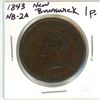 Image 2 : 1843 NB-2A New Brunswick One Penny Token