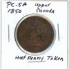 Image 2 : 1850 PC-5A Upper Canada Half-Penny Token
