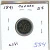 Image 1 : 1891 Canada Silver 5¢