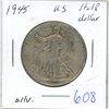 Image 1 : 1945 USA Silver Half Dollar