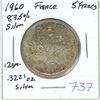 Image 1 : 1960 France Silver 5 Francs coin