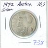 Image 1 : 1972 Austria Silver 10 Schillings coin