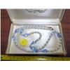 Image 1 : Box with pearl and blue crystal necklace