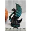 Image 2 : Canadian Blue Mountain--Large colorful Vase & Glazed Swan Vase