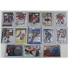 Image 1 : 13 assorted Donruss hockey cards - in plastic holders - includes "Justin Bieber 'fans of the game" c