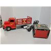 Image 1 : 1950'S L.N. SCHWIEN ENGINEERING DRI-VIT ELECTRIC REMOTE CONTROL STAKE BED TRUCK