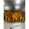 Image 1 : 1929 Sask. License Plate