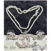 Image 1 : 925 EUP Faux "CC" Chanel Necklace&Earring Set
