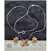 Image 1 : Italy 925 Soft Orange Necklace&Earring Set