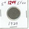 Image 1 : 1929 5 Cent Canadian Coin - King George V