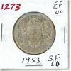 Image 1 : 1953 SFLD Canadian Silver 50 cent coin - Queen Elizabeth