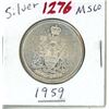 Image 1 : 1959 Canadian Silver 50 cent coin - Queen Elizabeth