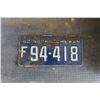 Image 1 : 1962 Saskatchewan License Plate