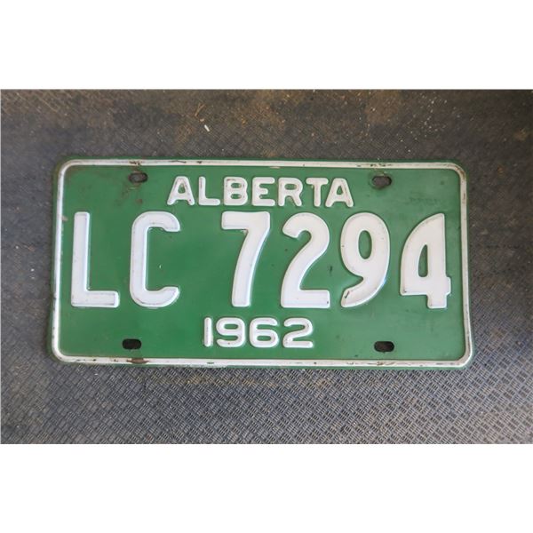 1962 Alberta License Plate