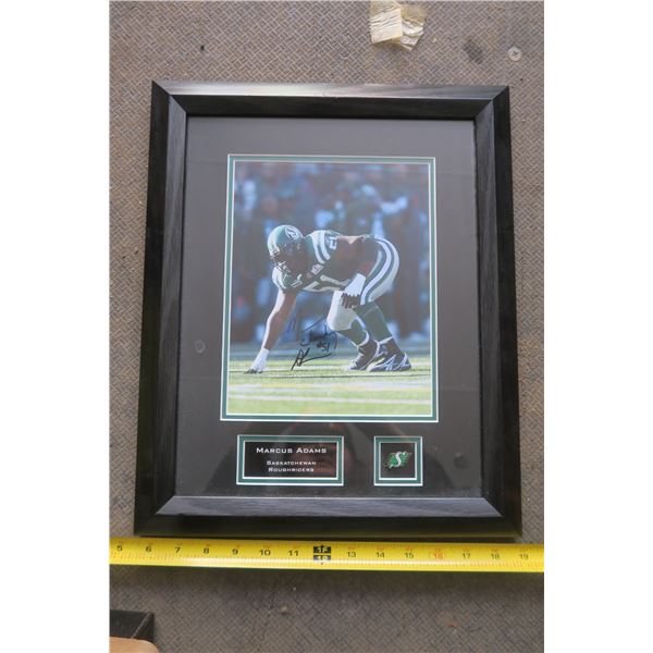 Saskatchewan Roughriders Marcus Adam Picture in Frame