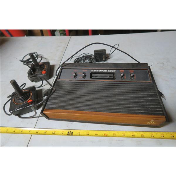 Vintage Atari Video Computer System with 2 Controllers and Power Cord