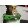 Image 2 : vintage green oil lamp - no chimney