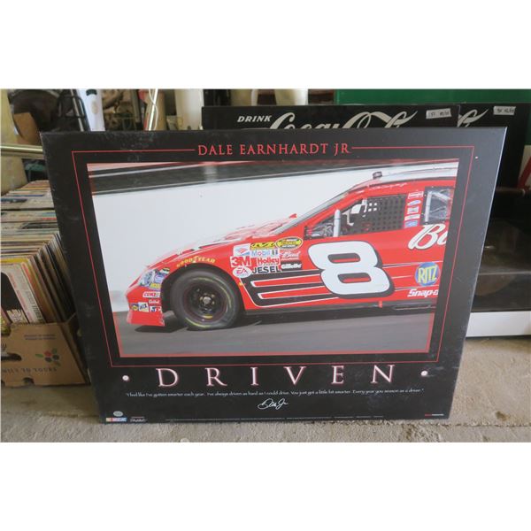 Dale Earnhardt Jr Nascar Print on 3/8  MDF - 28 x22 